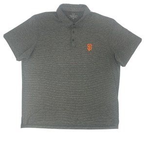 Men's Vineyard Vines Performance Polo Shirt Gray‎ Black 2XL San Francisco Giants